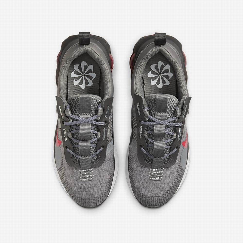 Nike Air Max 2021 Gyerek Utcai Cipő Szürke Fehér Piros | NI8627-E50