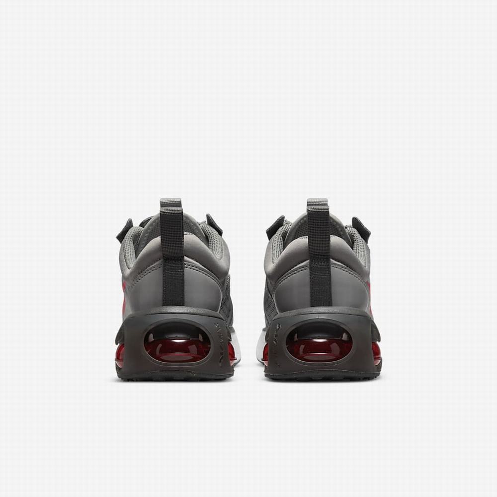 Nike Air Max 2021 Gyerek Utcai Cipő Szürke Fehér Piros | NI8627-E50