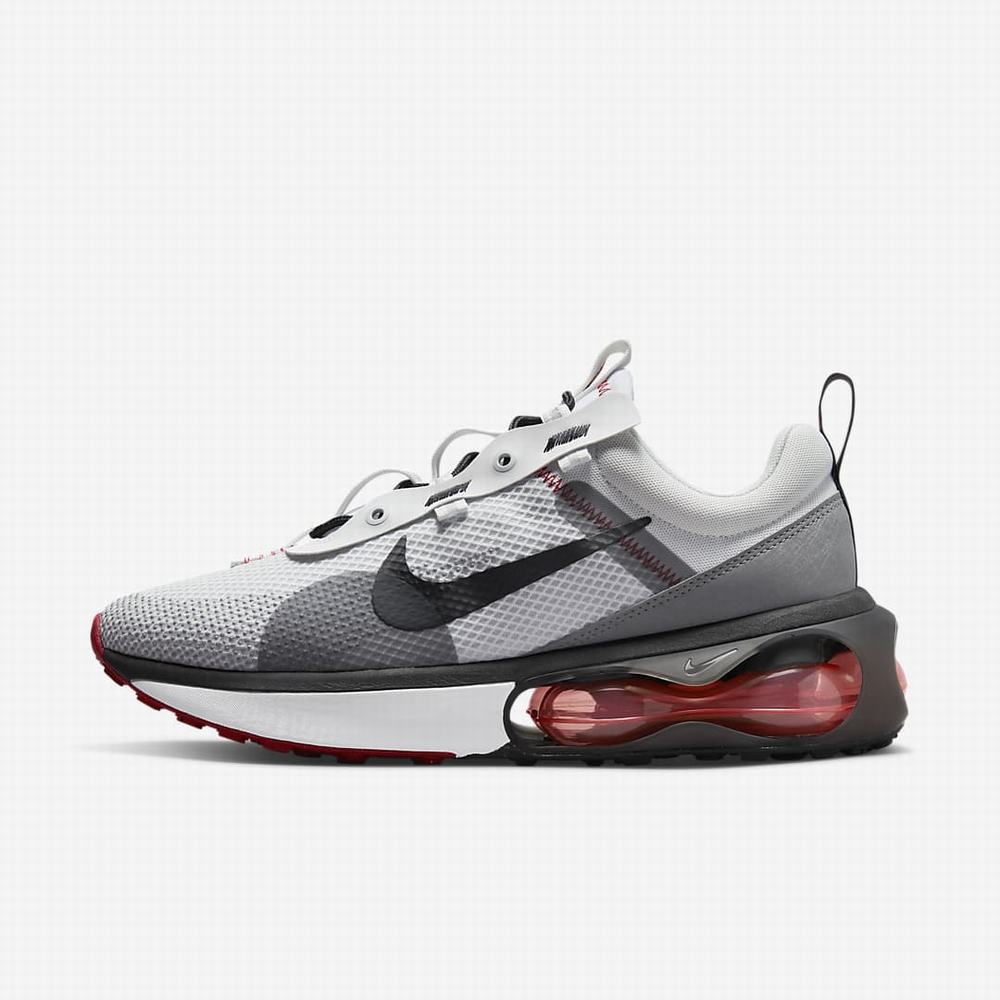 Nike Air Max 2021 SE Férfi Utcai Cipő Szürke Piros Fehér Fekete | NI9268-T61