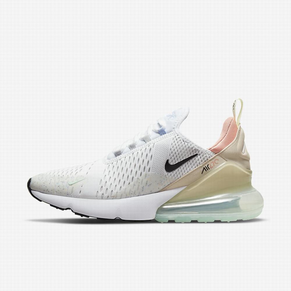 Nike Air Max 270 Férfi Utcai Cipő Fehér Platina Fekete | NI8401-W40