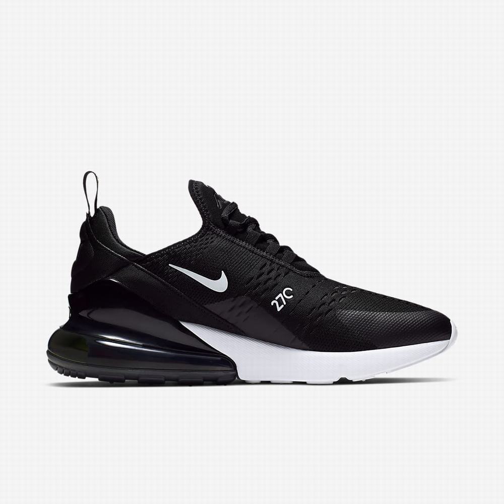 Nike Air Max 270 Férfi Utcai Cipő Fekete Fehér Piros Sötétszürke | NI5170-Y16