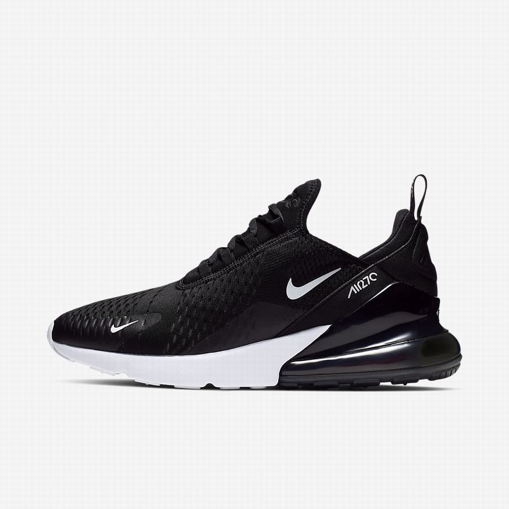 Nike Air Max 270 Férfi Utcai Cipő Fekete Fehér Piros Sötétszürke | NI5170-Y16