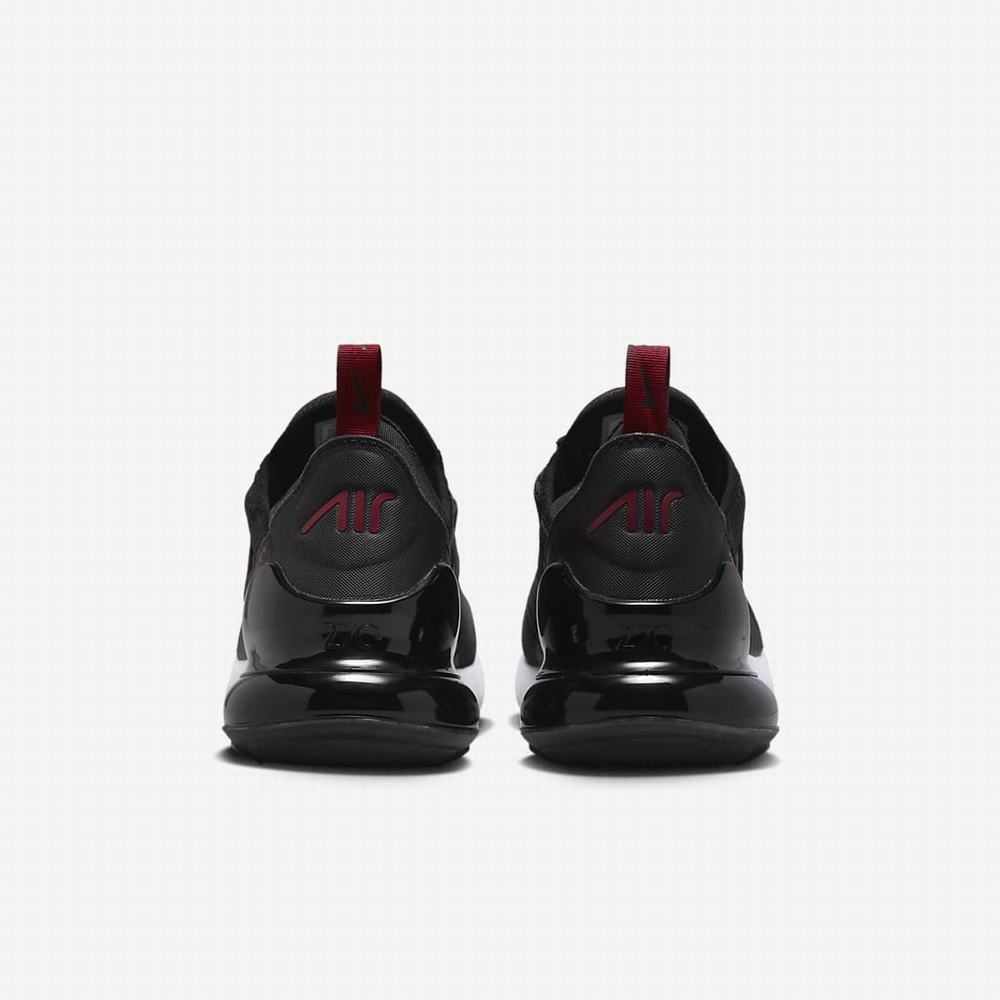 Nike Air Max 270 Férfi Utcai Cipő Sötétszürke Fekete Fehér Piros | NI5061-L32