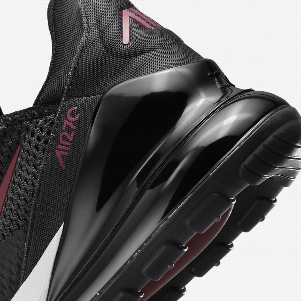 Nike Air Max 270 Férfi Utcai Cipő Sötétszürke Fekete Fehér Piros | NI5061-L32