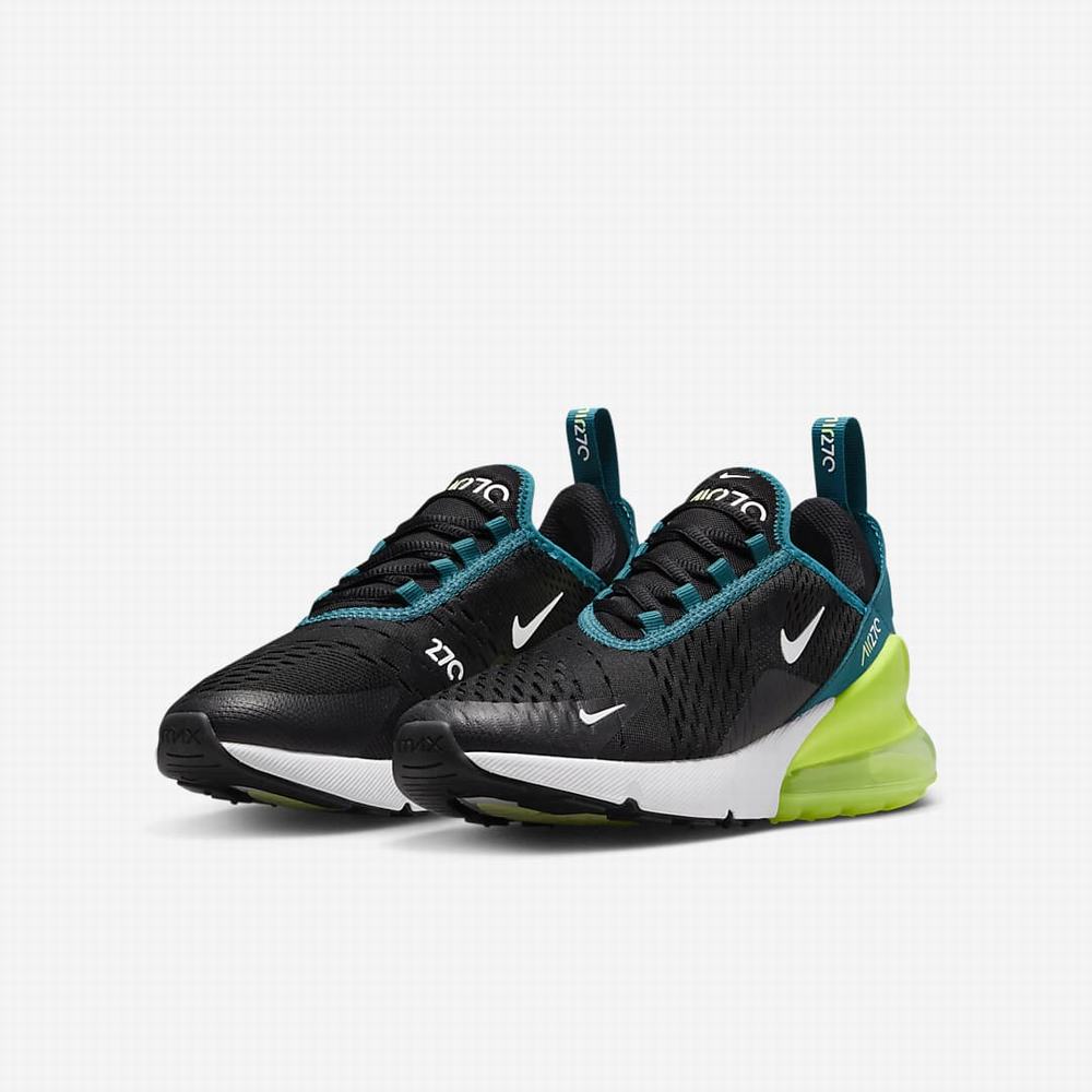 Nike Air Max 270 Gyerek Utcai Cipő Fekete Fehér | NI0685-A29