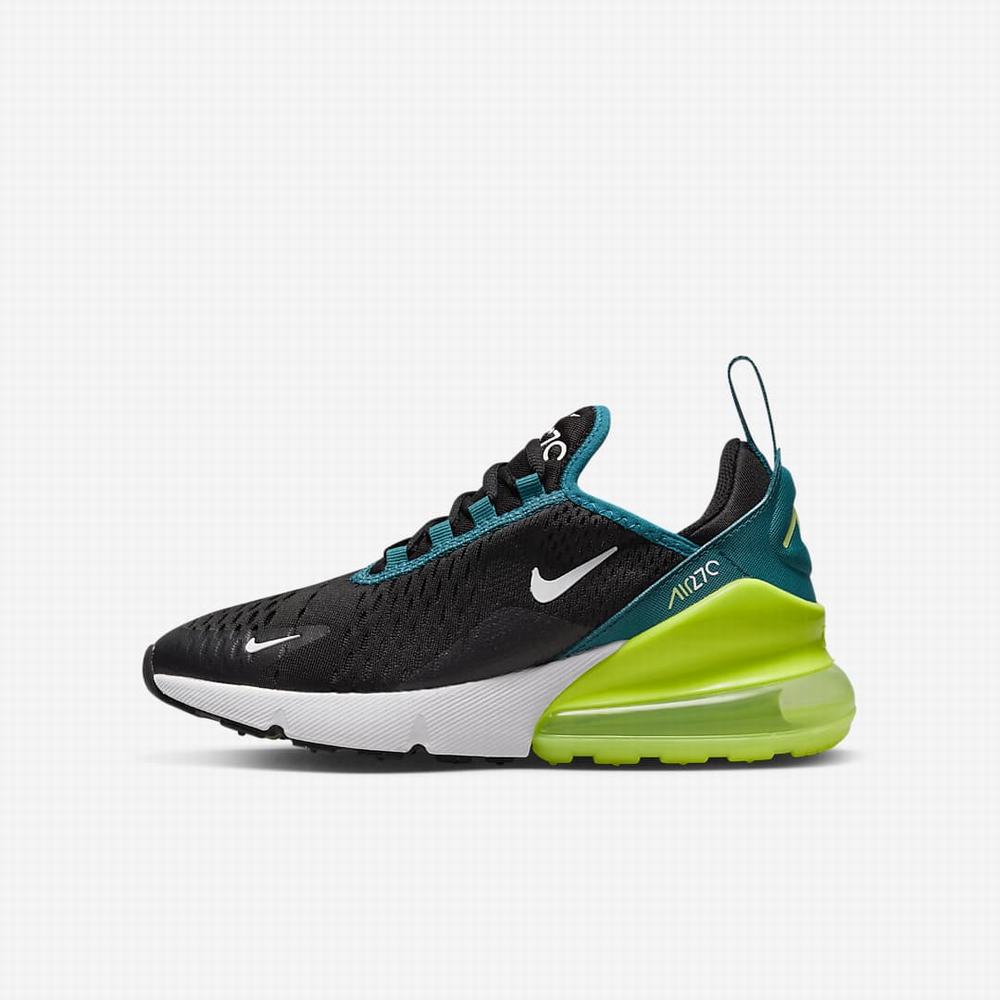 Nike Air Max 270 Gyerek Utcai Cipő Fekete Fehér | NI0685-A29