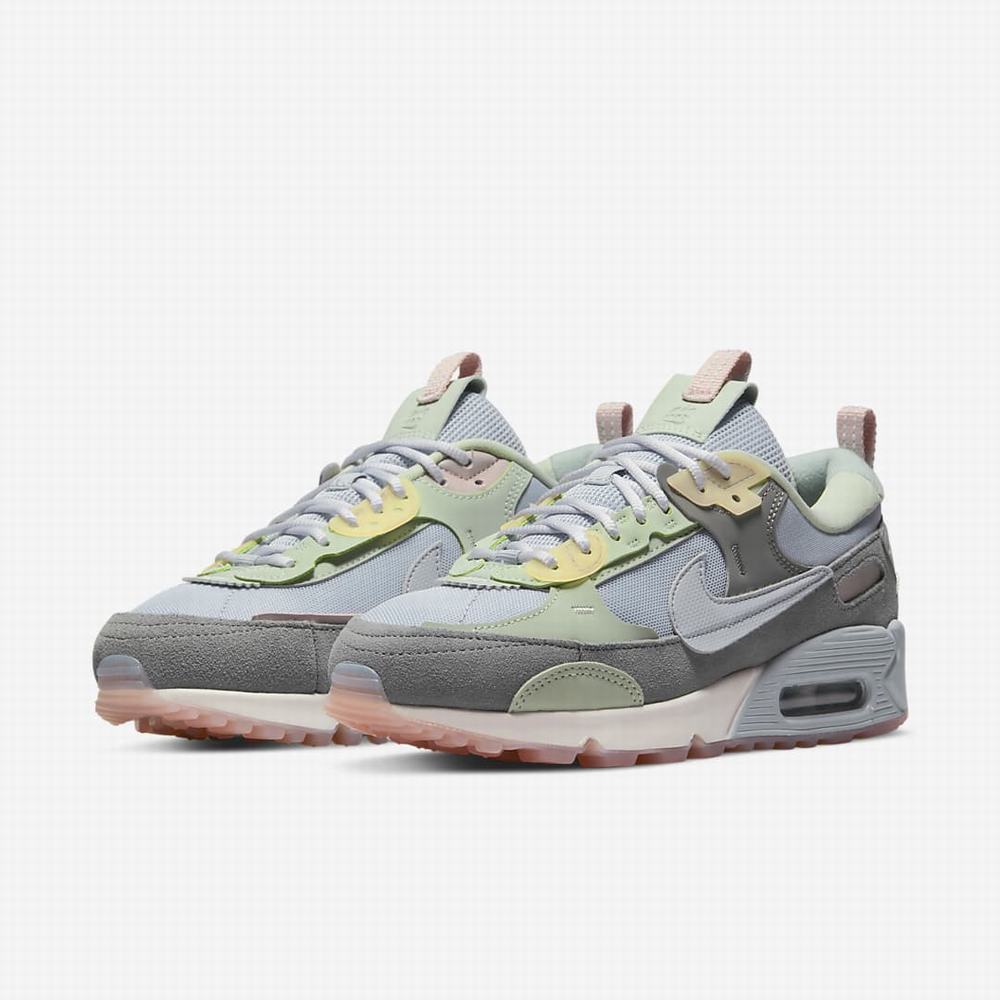 Nike Air Max 90 Futura Női Utcai Cipő Szürke Szürke Szürke | NI0398-X56