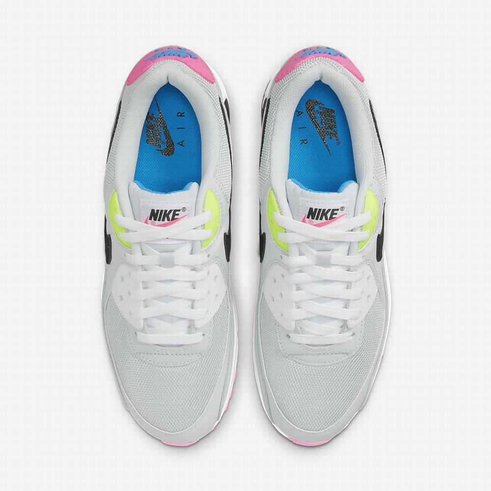 Nike Air Max 90 Férfi Utcai Cipő Platina Rózsaszín Fekete | NI6049-B59