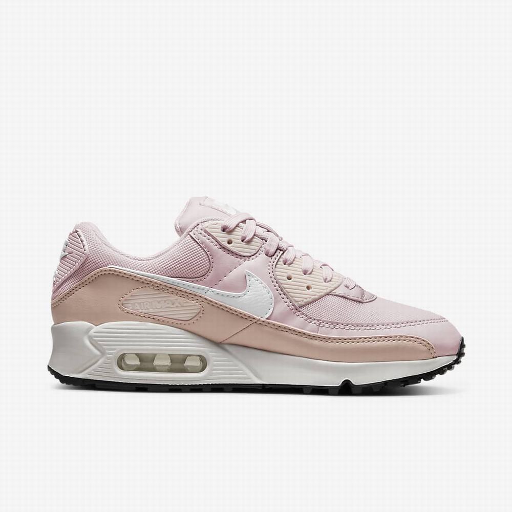 Nike Air Max 90 Női Utcai Cipő Rózsaszín Rózsaszín Fekete Fehér | NI5137-J98