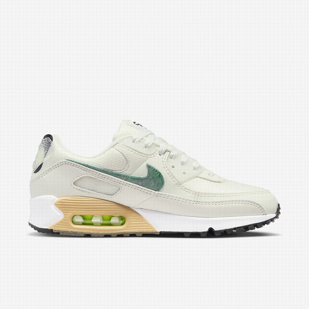 Nike Air Max 90 SE Női Utcai Cipő Fehér Zöld | NI2156-V39