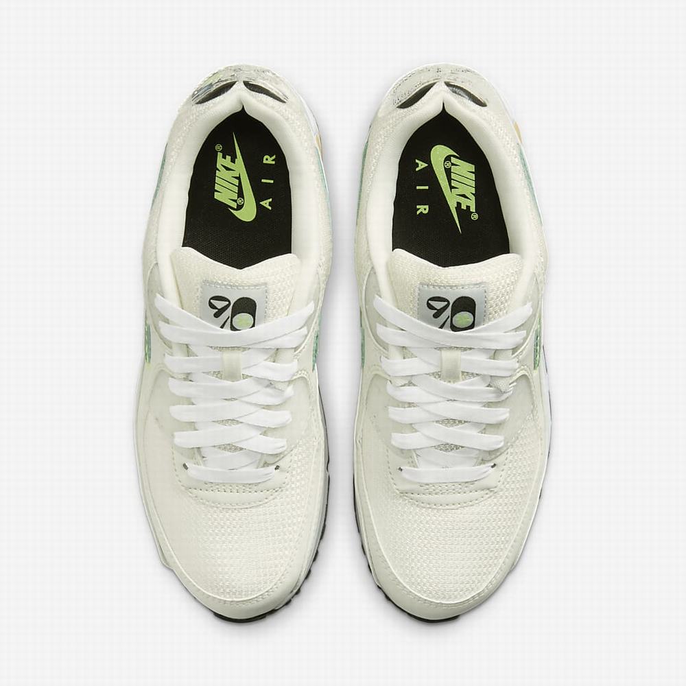 Nike Air Max 90 SE Női Utcai Cipő Fehér Zöld | NI2156-V39