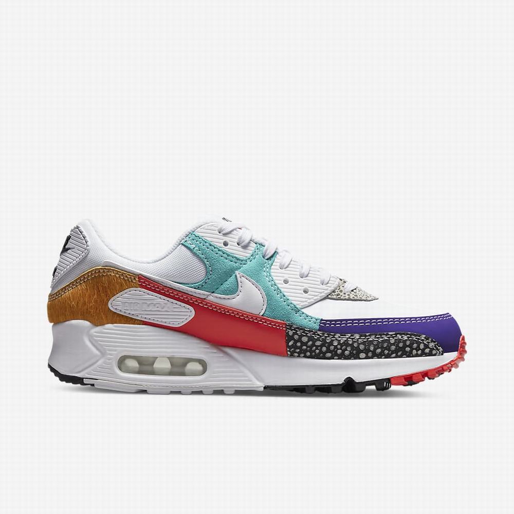 Nike Air Max 90 SE Női Utcai Cipő Fehér Piros Fehér | NI5721-Q68