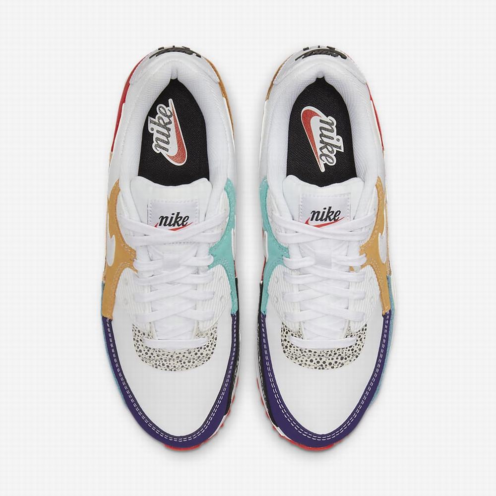 Nike Air Max 90 SE Női Utcai Cipő Fehér Piros Fehér | NI5721-Q68