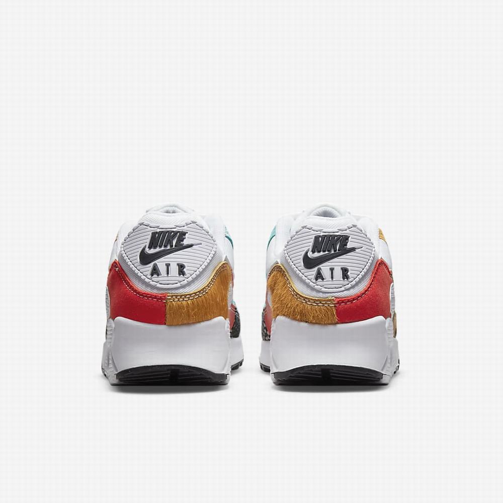 Nike Air Max 90 SE Női Utcai Cipő Fehér Piros Fehér | NI5721-Q68