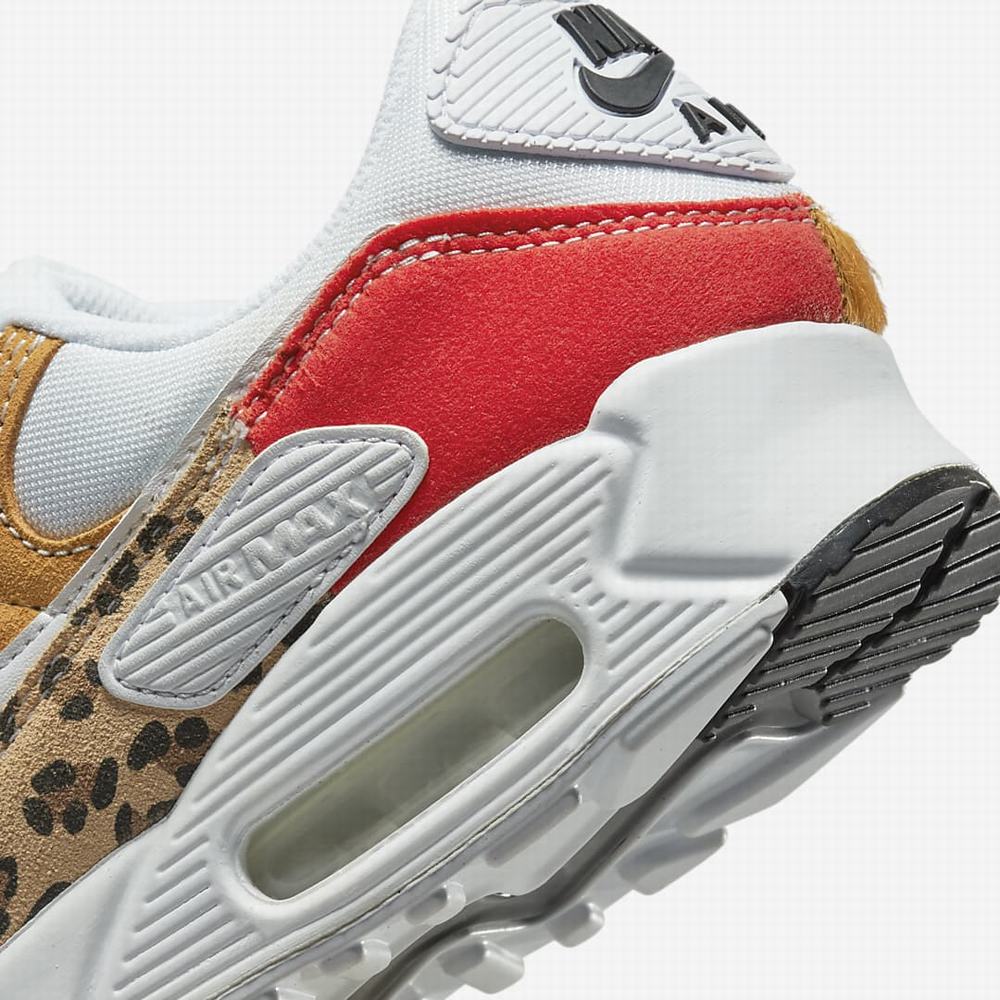 Nike Air Max 90 SE Női Utcai Cipő Fehér Piros Fehér | NI5721-Q68
