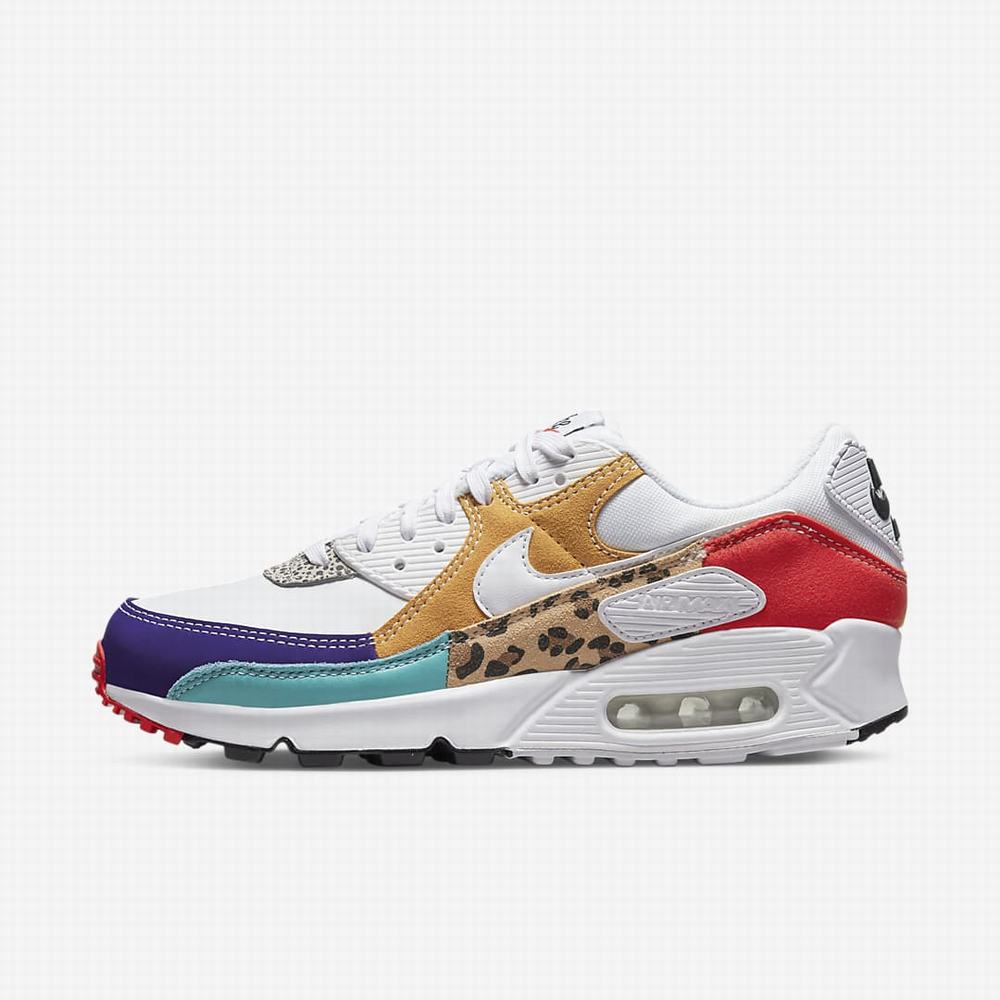 Nike Air Max 90 SE Női Utcai Cipő Fehér Piros Fehér | NI5721-Q68
