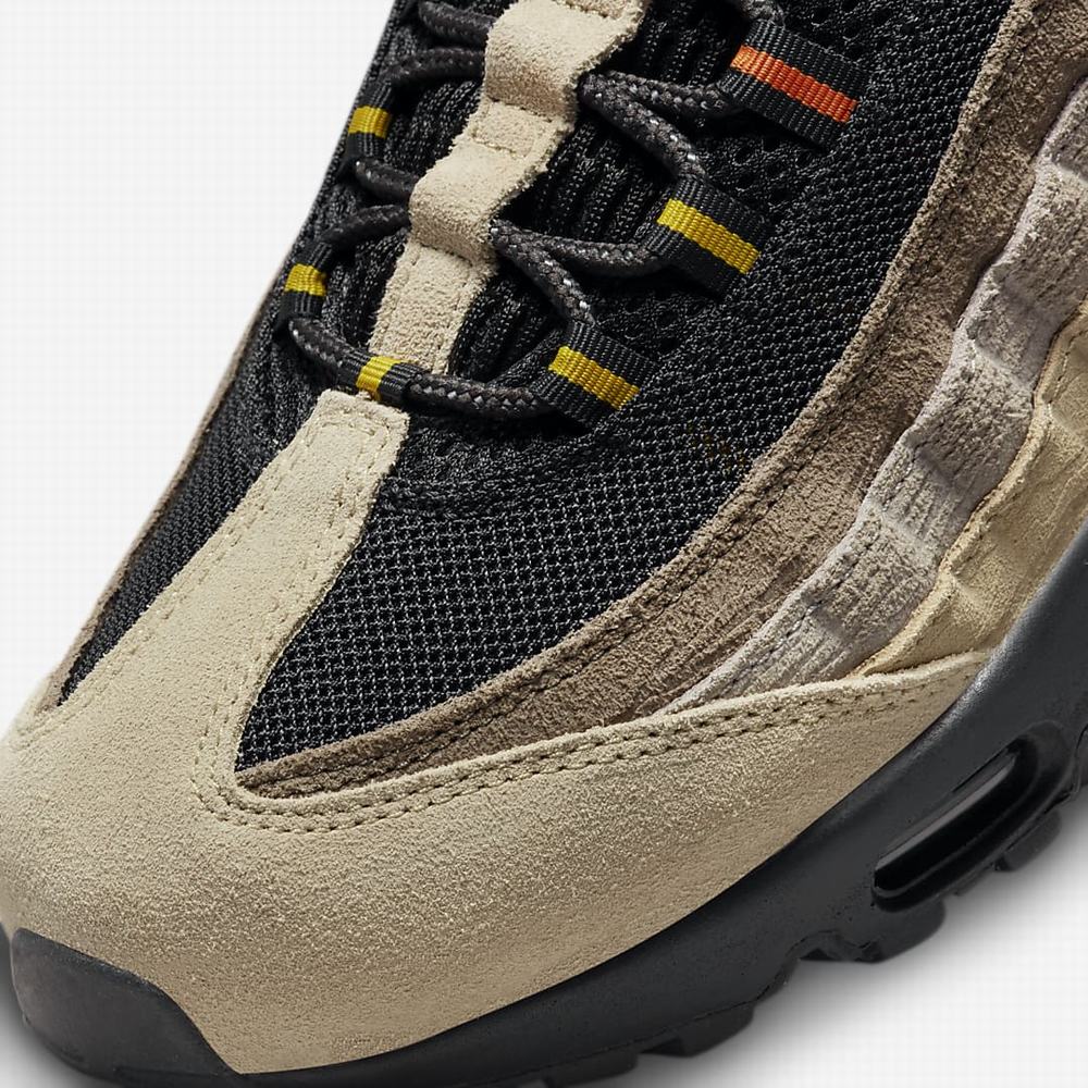 Nike Air Max 95 Férfi Utcai Cipő Barna Szürke Világos Zöld Piros | NI5796-Y58