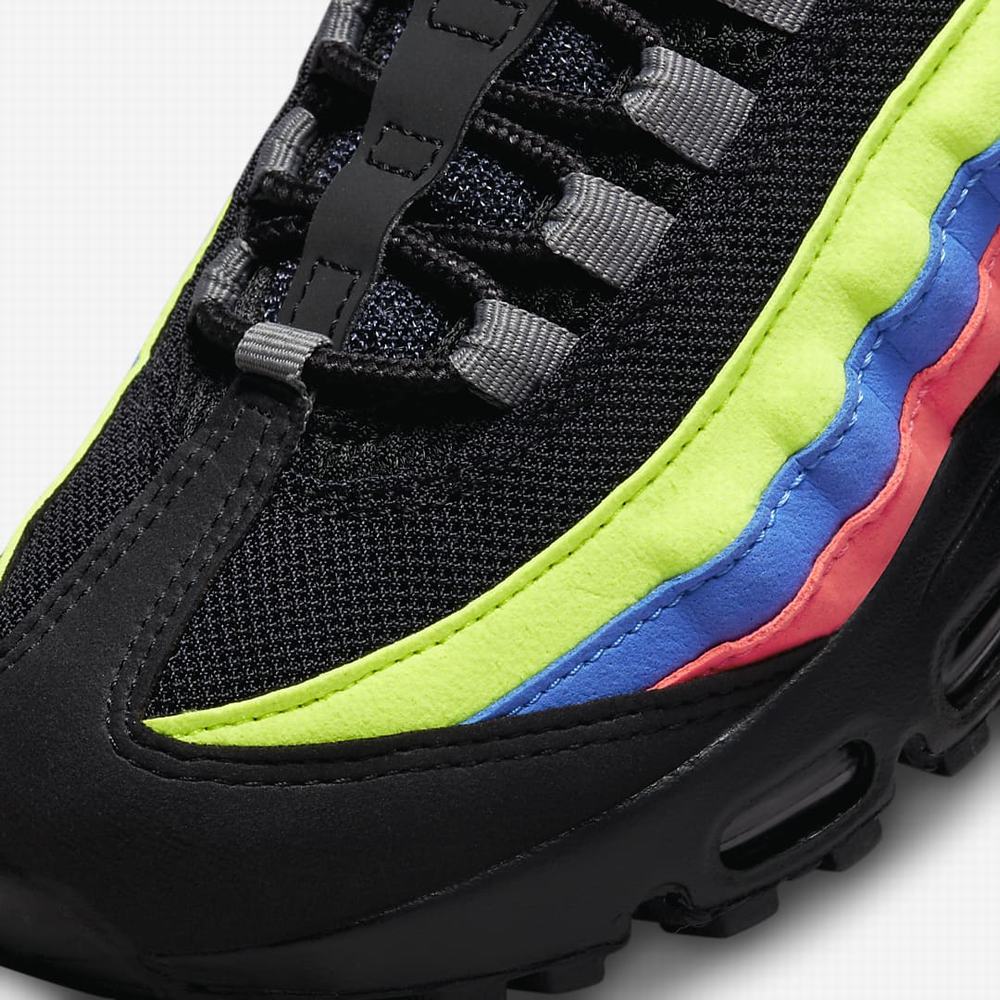 Nike Air Max 95 Gyerek Utcai Cipő Fekete Kék Fekete | NI3276-Q68