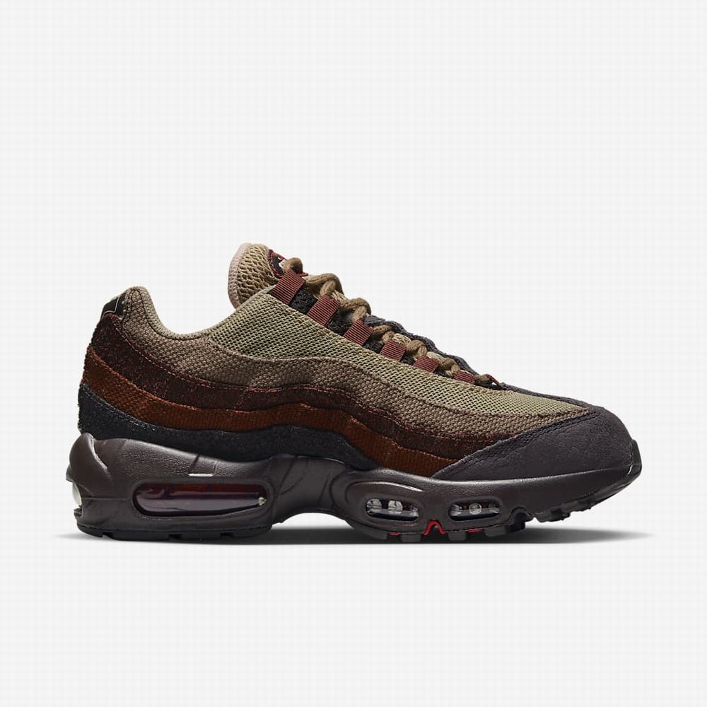 Nike Air Max 95 Női Utcai Cipő Barna Szürke Piros | NI3904-F87
