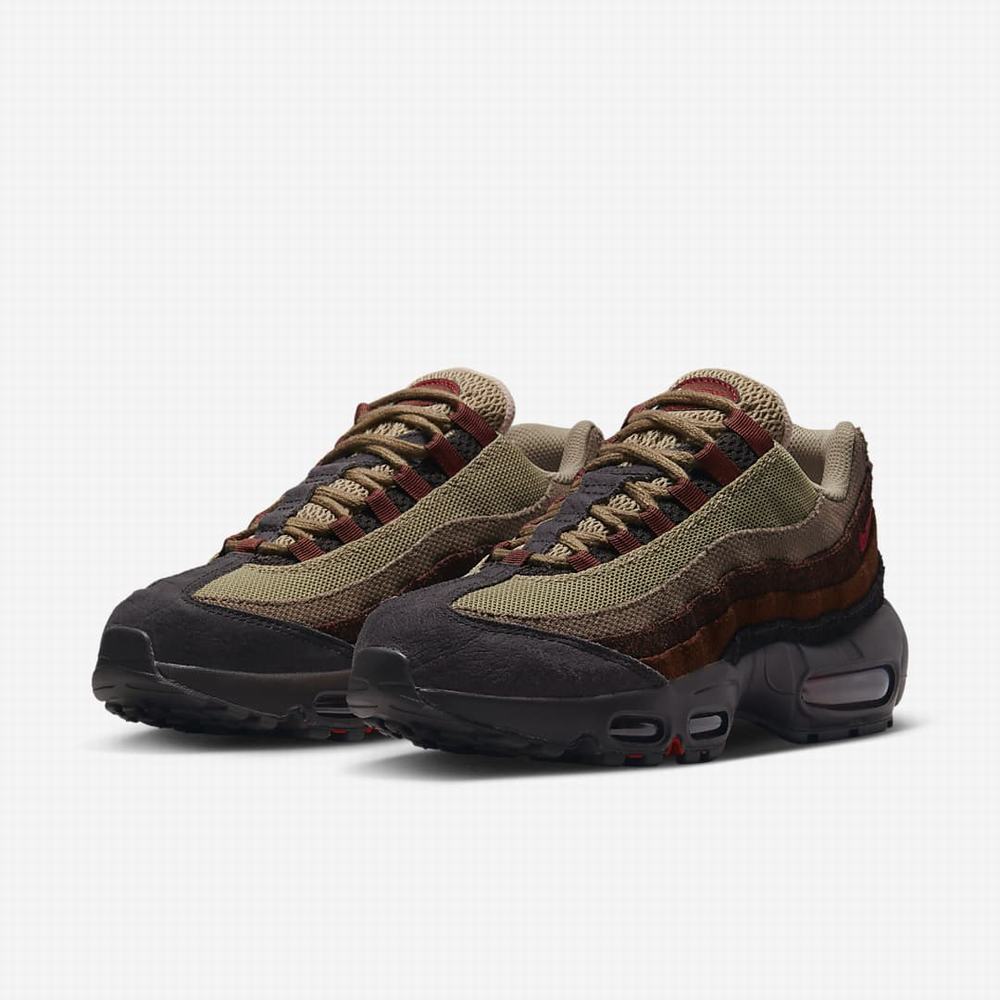 Nike Air Max 95 Női Utcai Cipő Barna Szürke Piros | NI3904-F87