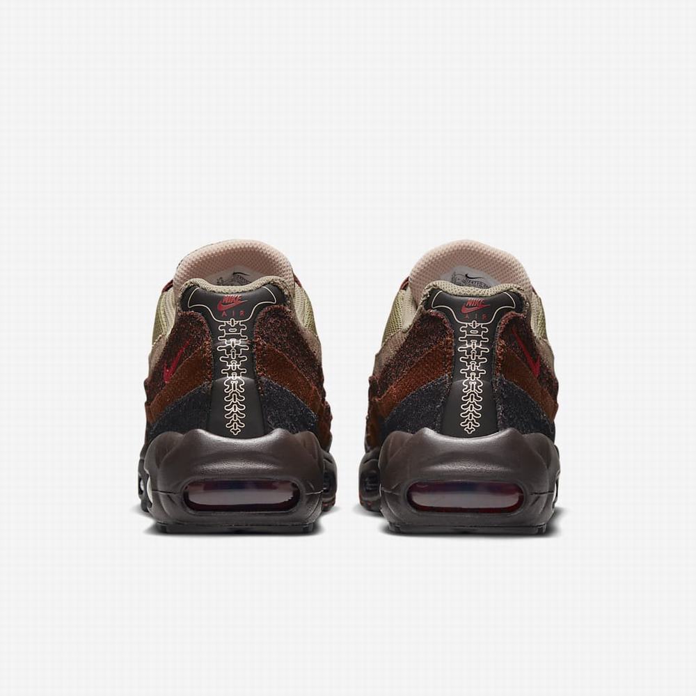 Nike Air Max 95 Női Utcai Cipő Barna Szürke Piros | NI3904-F87