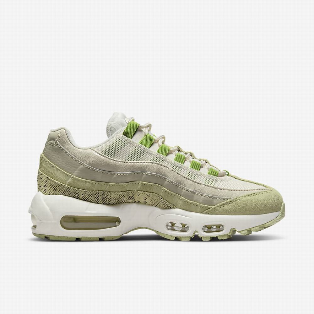 Nike Air Max 95 Női Utcai Cipő Bézs Olivazöld Világos Szürke Zöld | NI3908-K74