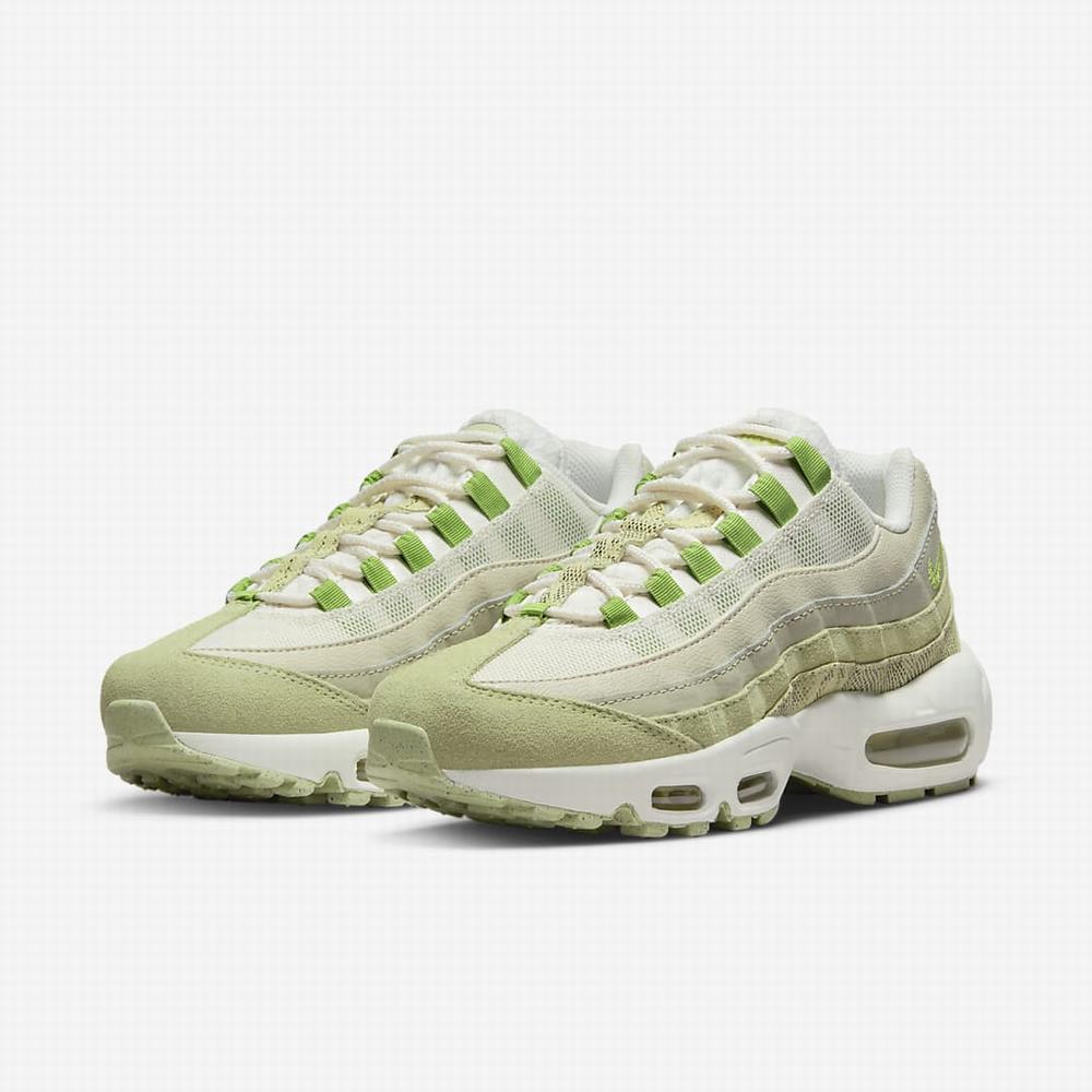 Nike Air Max 95 Női Utcai Cipő Bézs Olivazöld Világos Szürke Zöld | NI3908-K74
