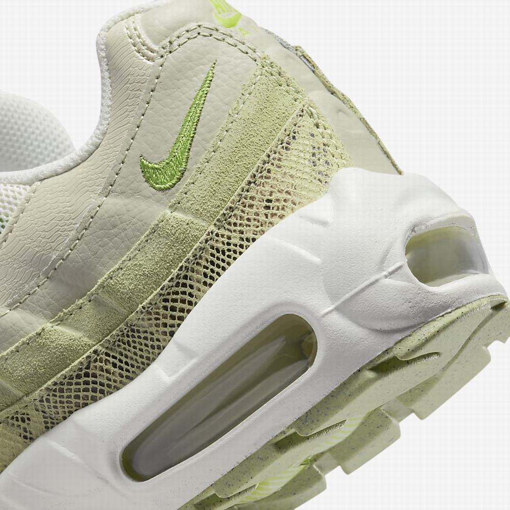 Nike Air Max 95 Női Utcai Cipő Bézs Olivazöld Világos Szürke Zöld | NI3908-K74