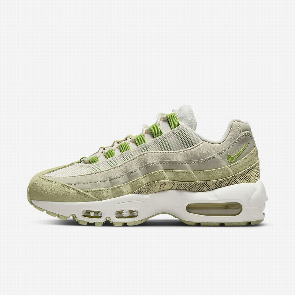 Nike Air Max 95 Női Utcai Cipő Bézs Olivazöld Világos Szürke Zöld | NI3908-K74