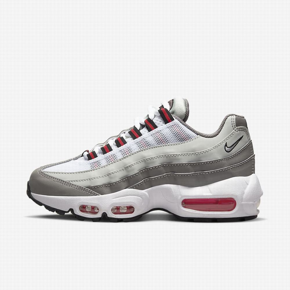 Nike Air Max 95 Recraft Gyerek Utcai Cipő Világos Titán Fehér Fekete | NI1789-K58