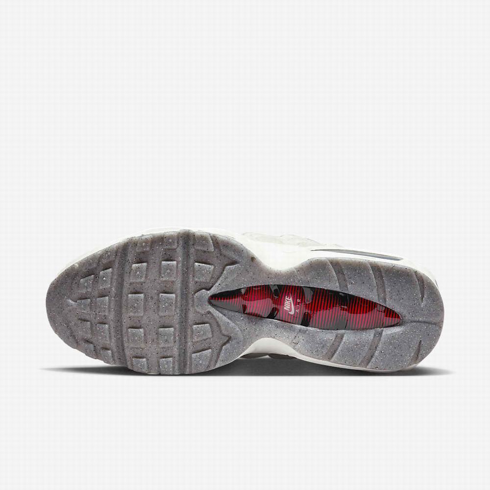 Nike Air Max 95 SE Férfi Utcai Cipő Világos Szürke Fekete Zöld Piros | NI5867-C26
