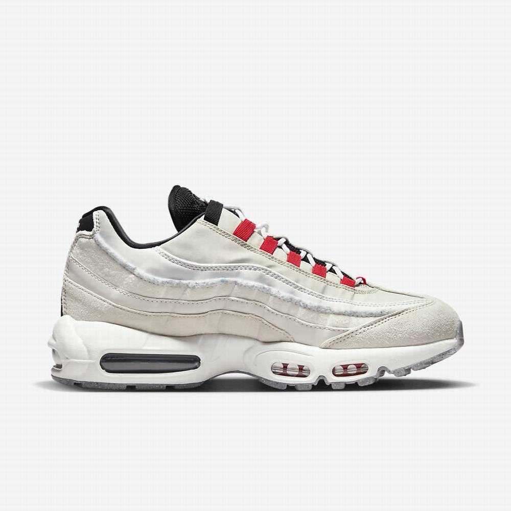 Nike Air Max 95 SE Férfi Utcai Cipő Világos Szürke Fekete Zöld Piros | NI5867-C26