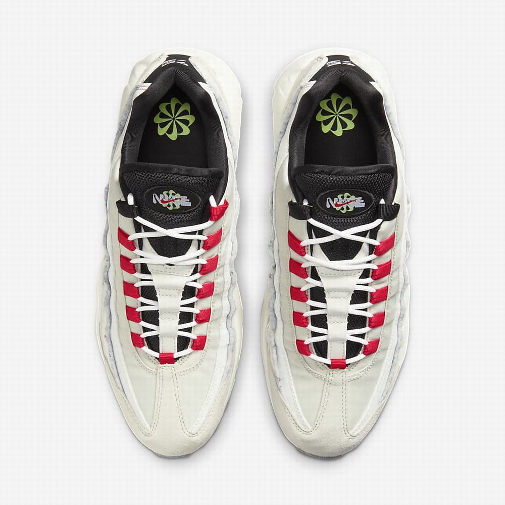 Nike Air Max 95 SE Férfi Utcai Cipő Világos Szürke Fekete Zöld Piros | NI5867-C26