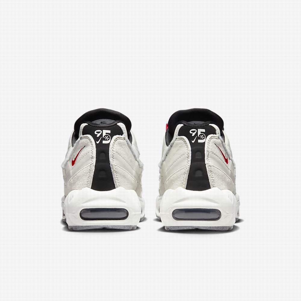 Nike Air Max 95 SE Férfi Utcai Cipő Világos Szürke Fekete Zöld Piros | NI5867-C26