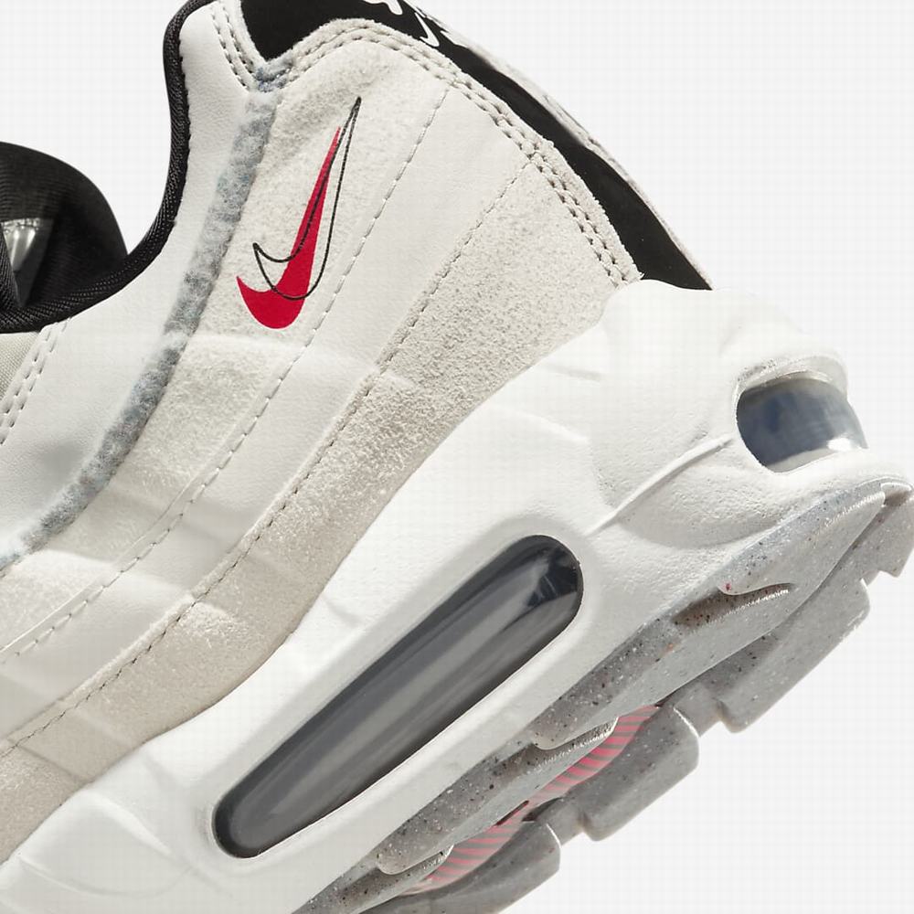 Nike Air Max 95 SE Férfi Utcai Cipő Világos Szürke Fekete Zöld Piros | NI5867-C26