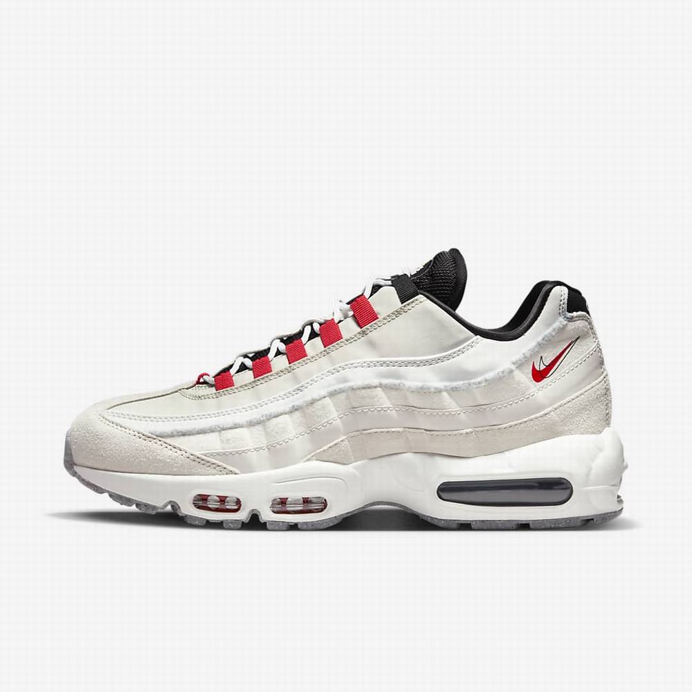 Nike Air Max 95 SE Férfi Utcai Cipő Világos Szürke Fekete Zöld Piros | NI5867-C26