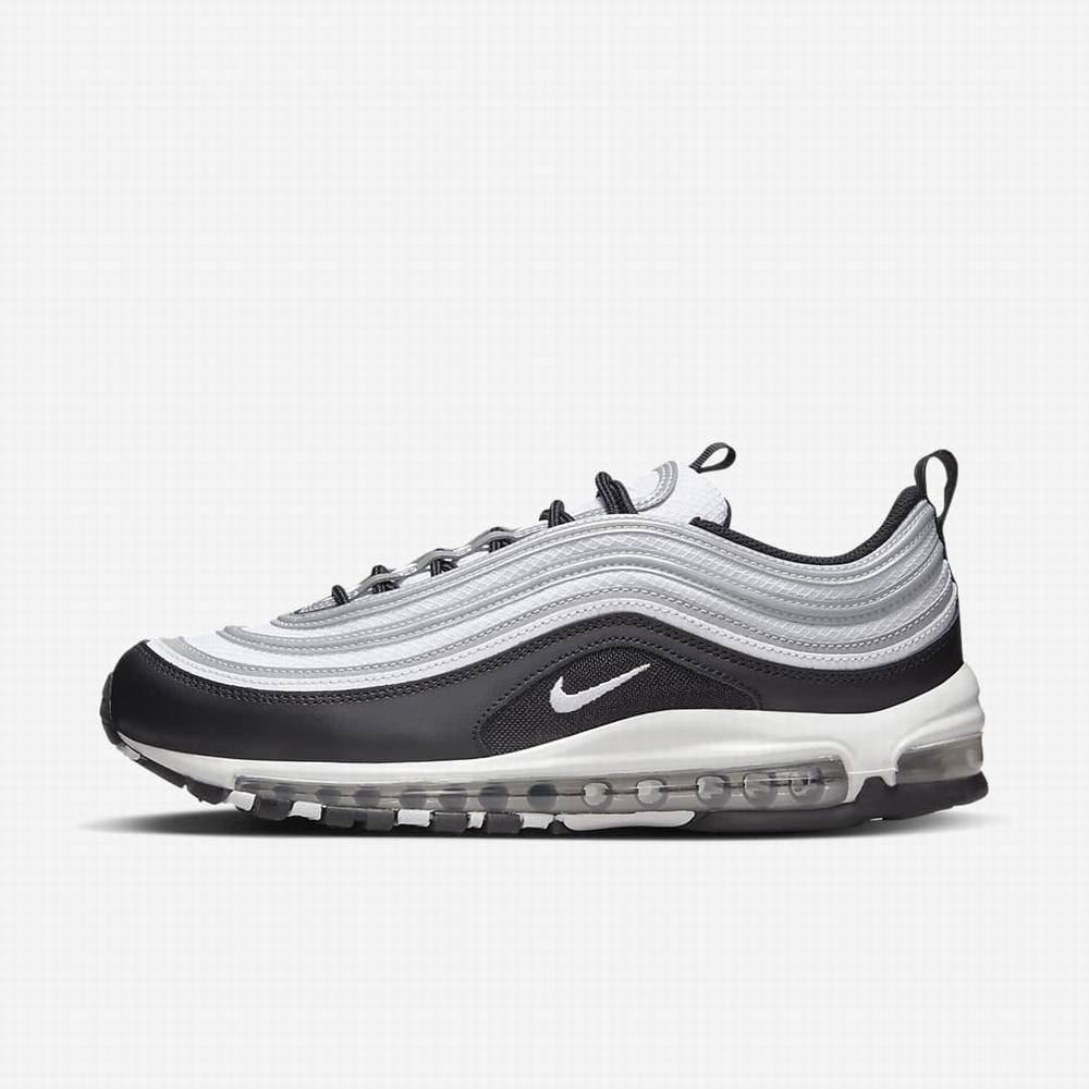 Nike Air Max 97 Férfi Utcai Cipő Fekete Titán Metal Titán Fehér | NI6813-R62