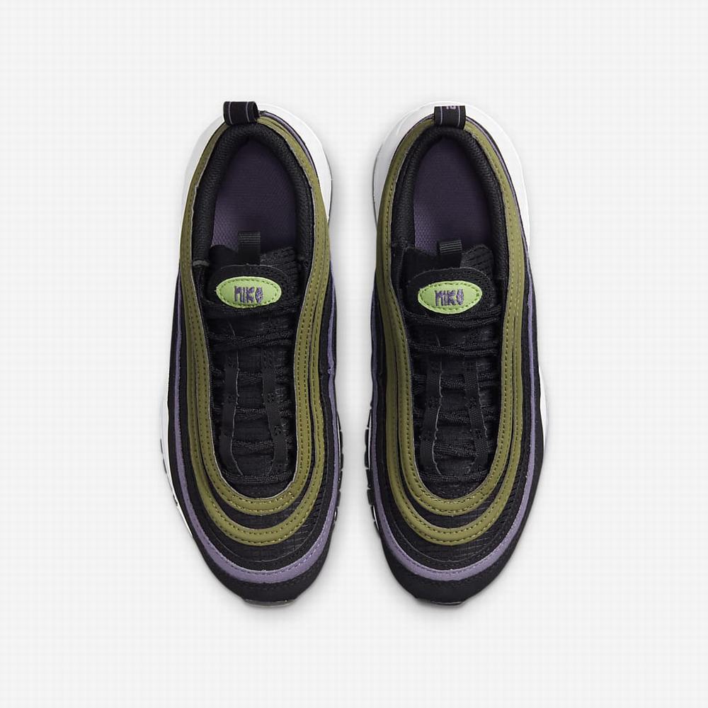 Nike Air Max 97 Gyerek Utcai Cipő Fekete Lila Zöld Rózsaszín | NI0164-F71