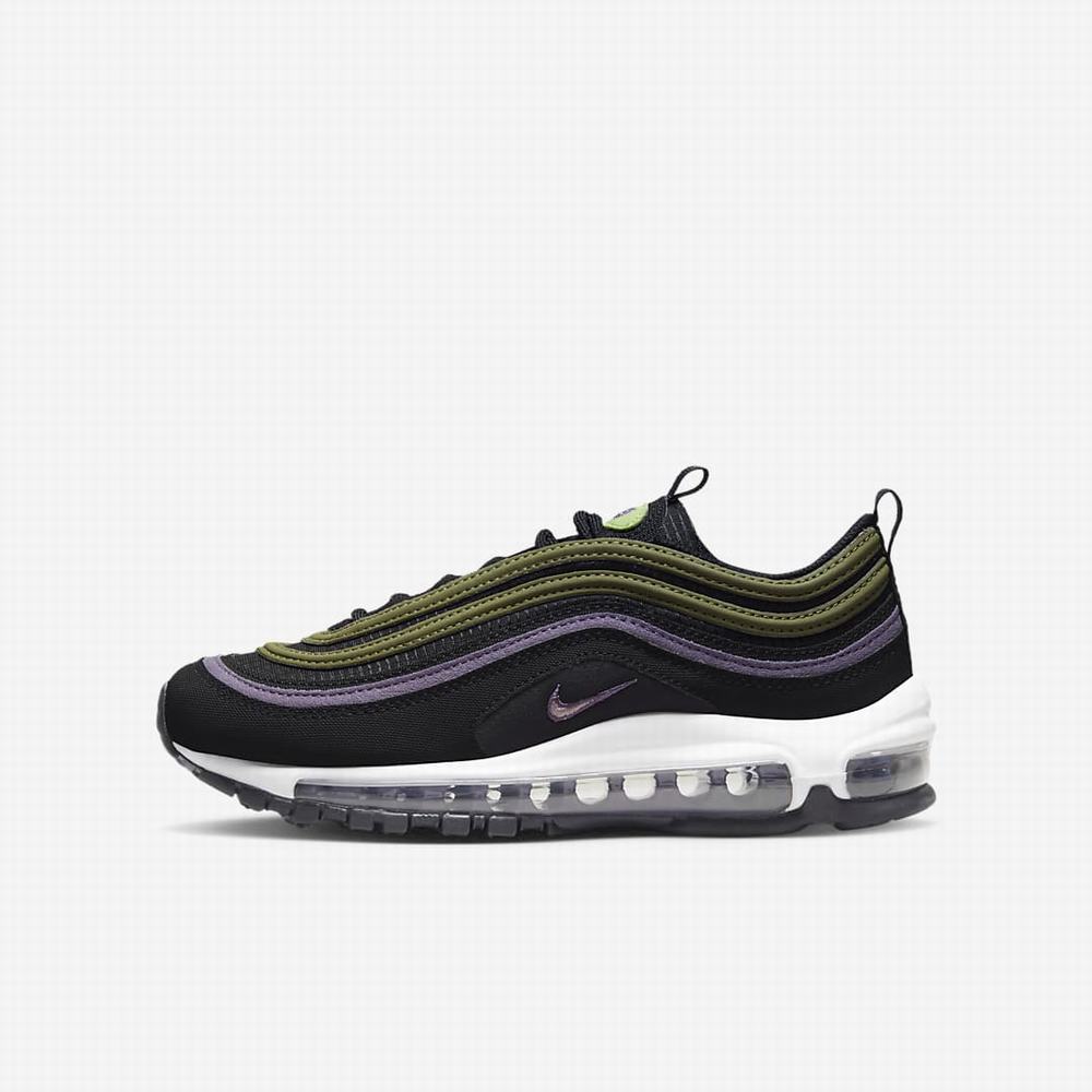 Nike Air Max 97 Gyerek Utcai Cipő Fekete Lila Zöld Rózsaszín | NI0164-F71