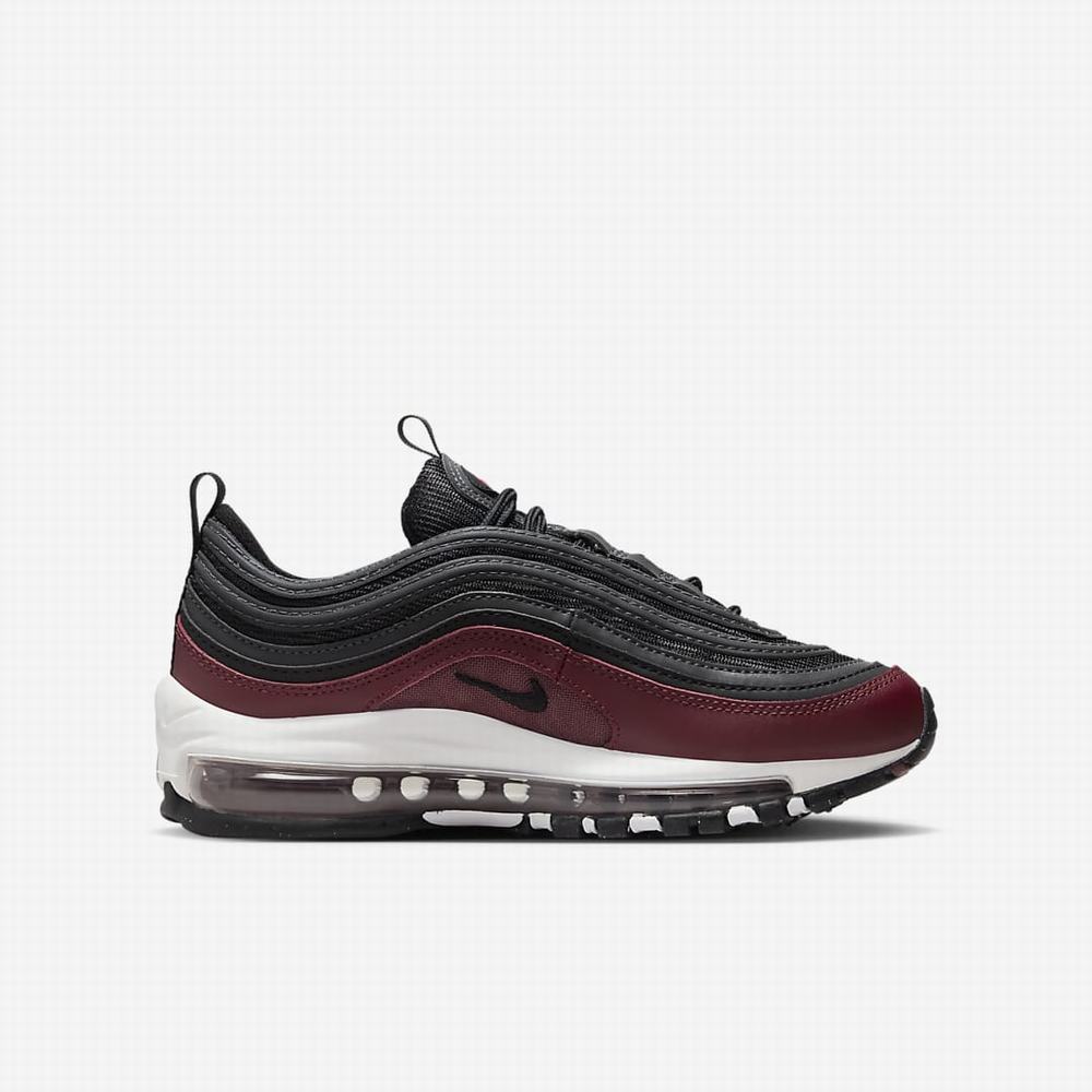 Nike Air Max 97 Gyerek Utcai Cipő Piros Sötétszürke Fehér Fekete | NI4689-M50