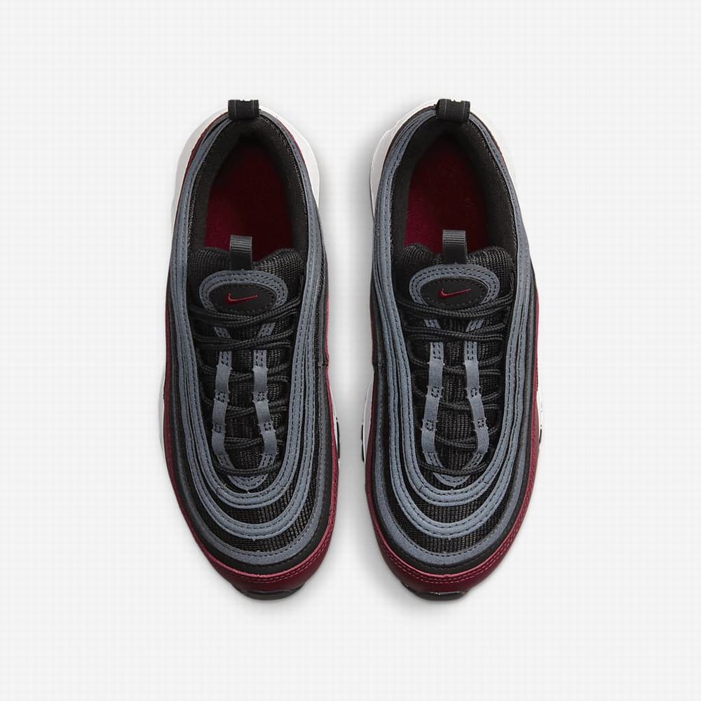 Nike Air Max 97 Gyerek Utcai Cipő Piros Sötétszürke Fehér Fekete | NI4689-M50