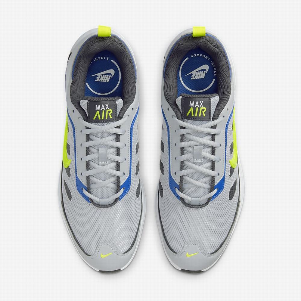 Nike Air Max AP Férfi Utcai Cipő Szürke Kék Sötétszürke Citrom | NI7521-A64