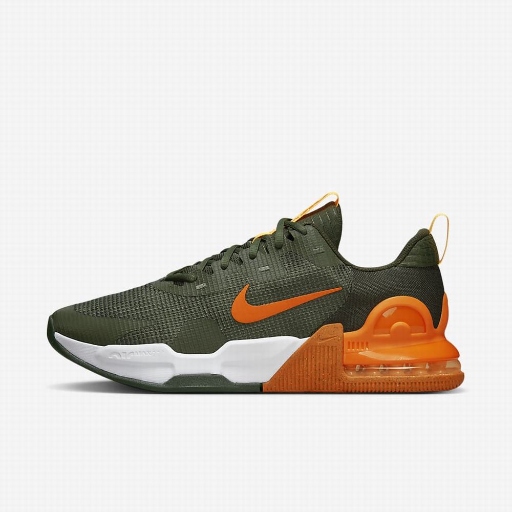 Nike Air Max Alpha Trainer 5 Férfi Edzőcipő Khaki Krém Narancssárga | NI6195-H57