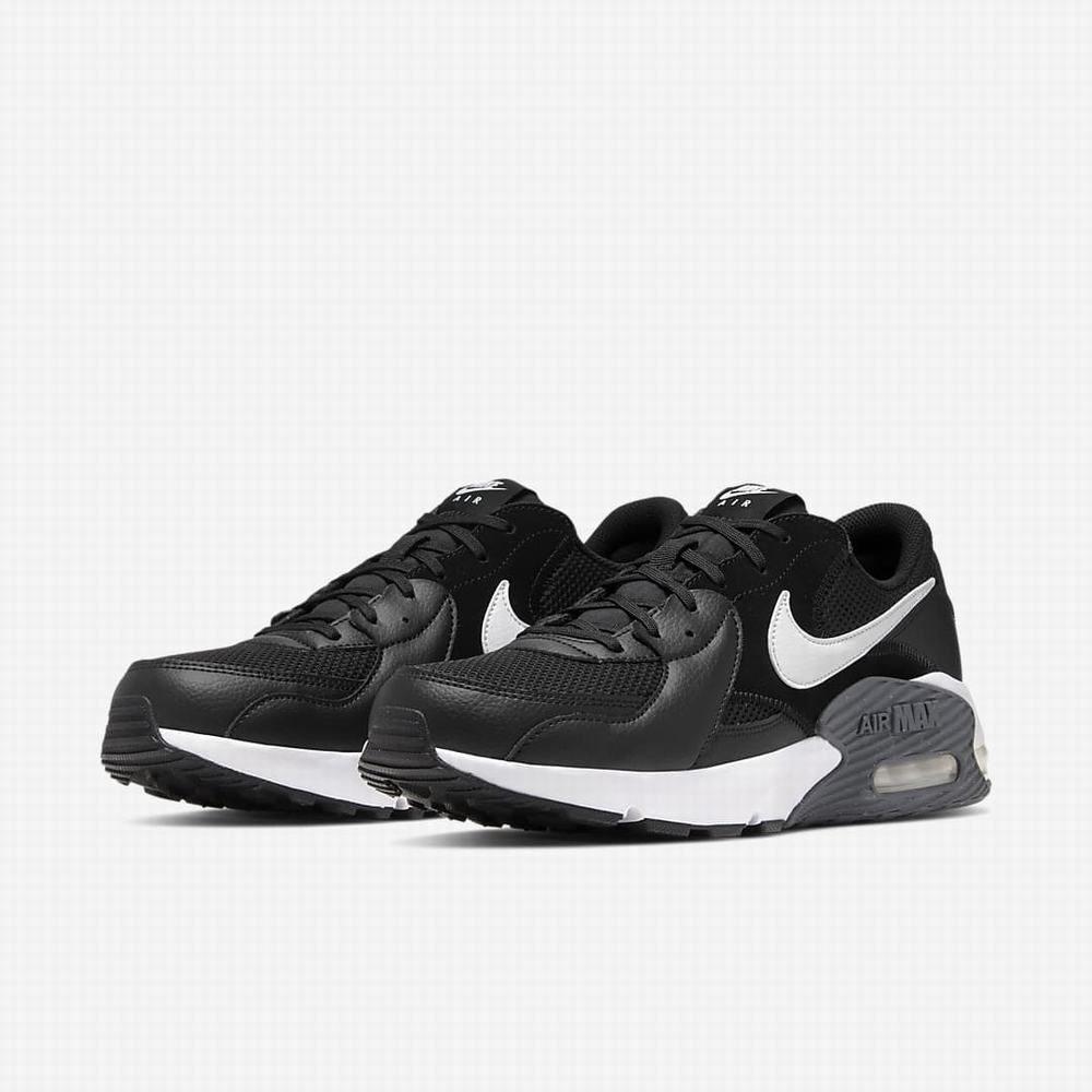 Nike Air Max Excee Férfi Utcai Cipő Fekete Sötétszürke Fehér | NI1068-A57