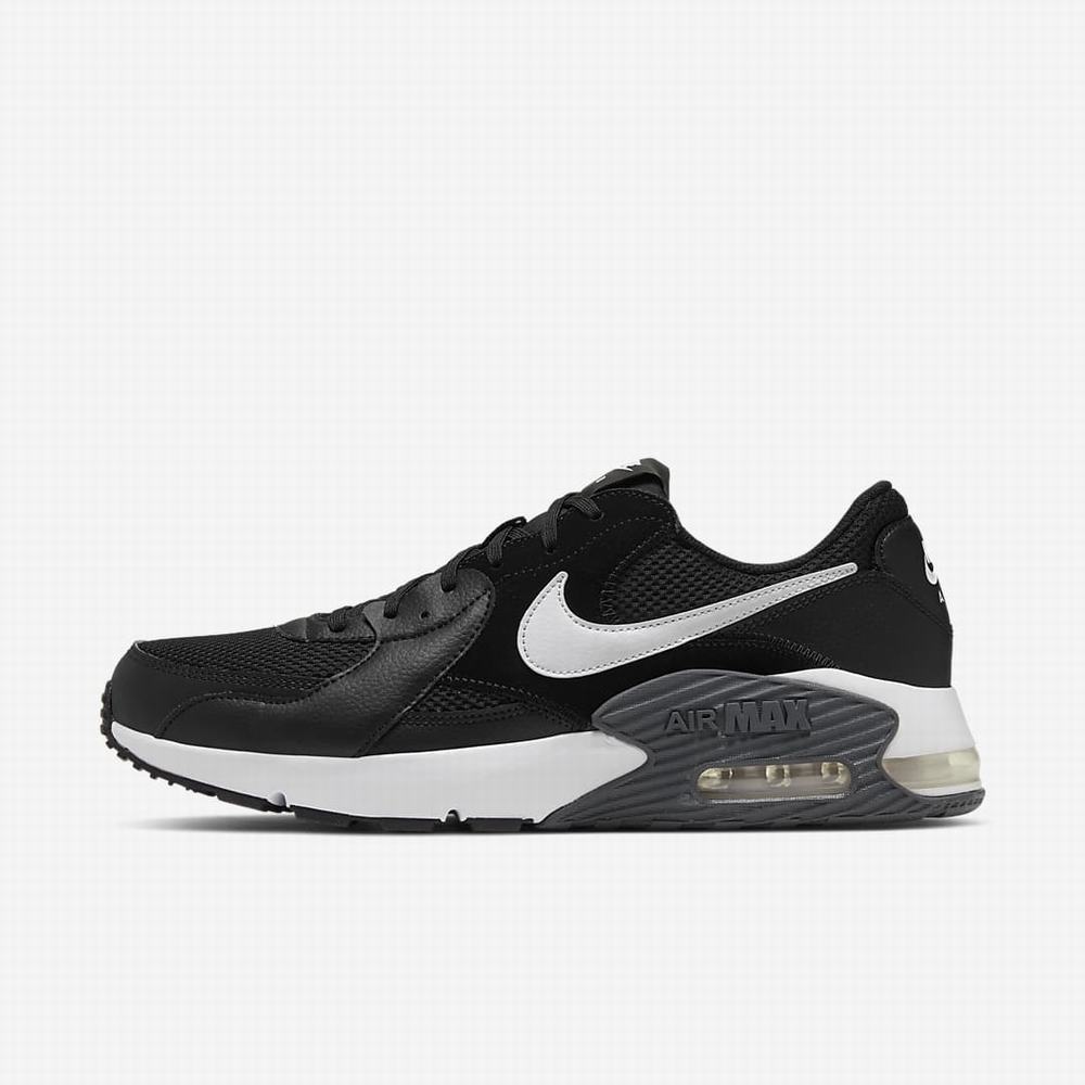 Nike Air Max Excee Férfi Utcai Cipő Fekete Sötétszürke Fehér | NI1068-A57