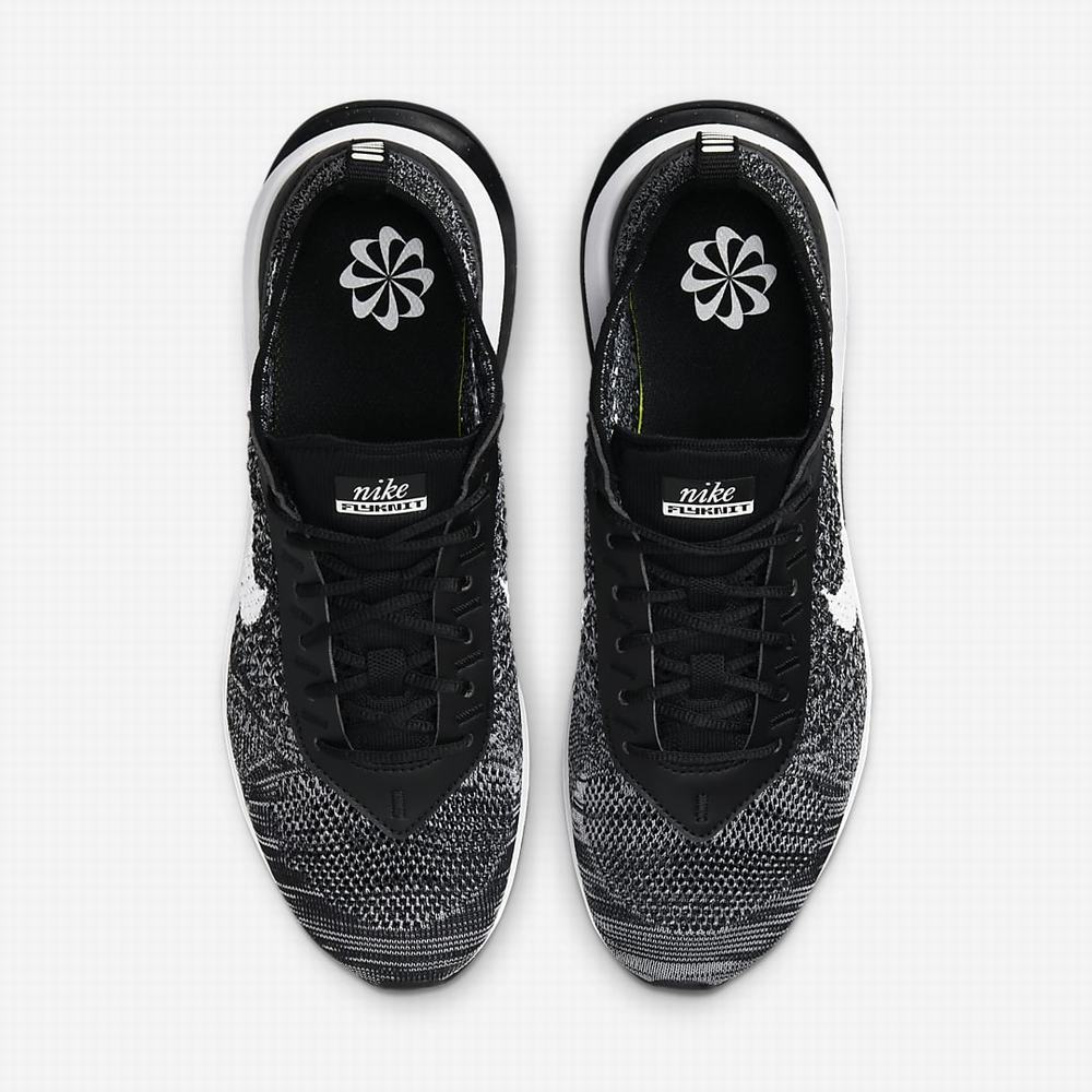 Nike Air Max Flyknit Racer Női Utcai Cipő Fekete Fehér | NI8942-A58