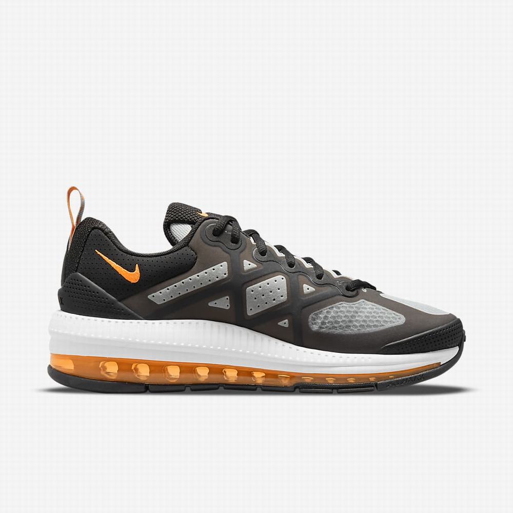 Nike Air Max Genome Férfi Utcai Cipő Fekete Szürke Fehér Narancssárga | NI1386-K27