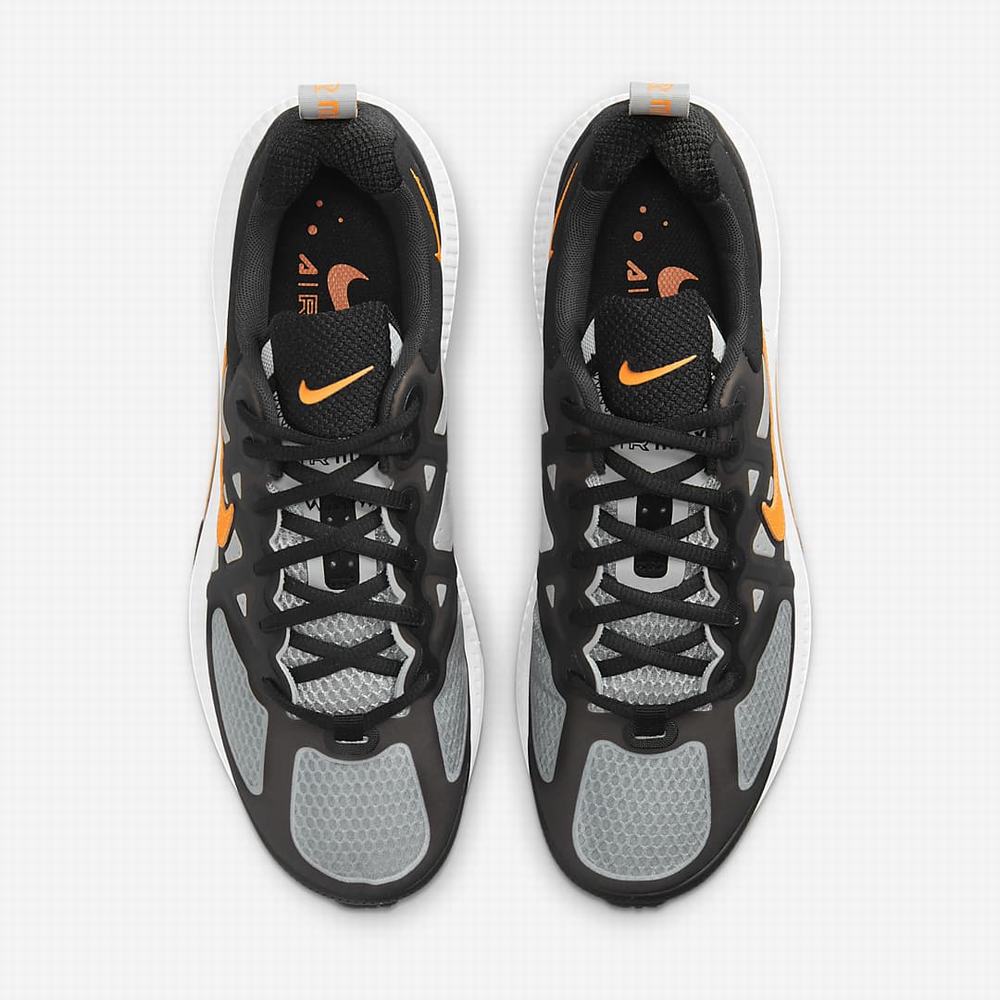 Nike Air Max Genome Férfi Utcai Cipő Fekete Szürke Fehér Narancssárga | NI1386-K27