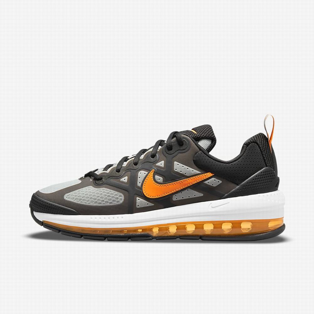 Nike Air Max Genome Férfi Utcai Cipő Fekete Szürke Fehér Narancssárga | NI1386-K27