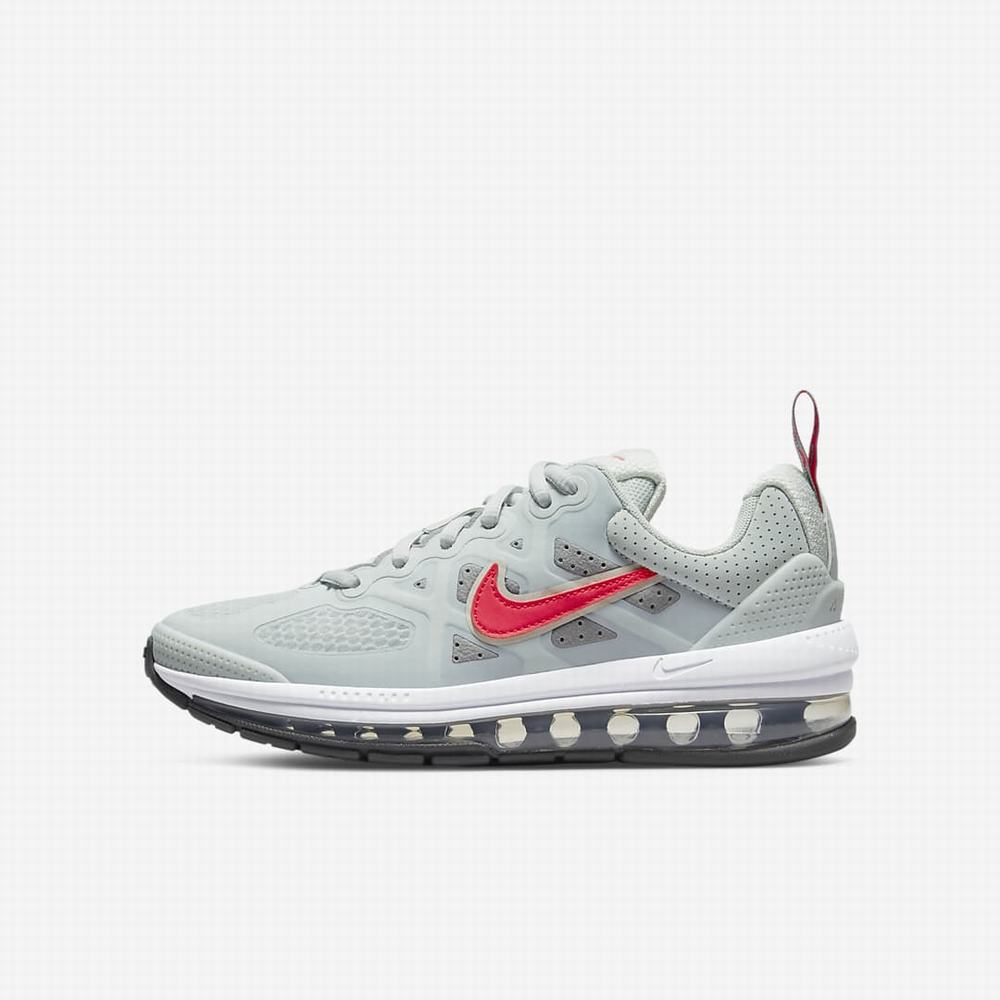 Nike Air Max Genome Gyerek Utcai Cipő Világos Titán Fehér Piros | NI8243-N16